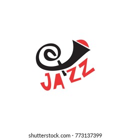 Vector illustration jazz music logo