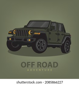 Vector illustration of a jeep vehicle