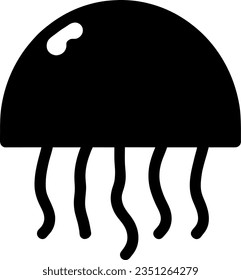 vector illustration of jelly fish cartoon