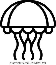 vector illustration of jelly fish cartoon