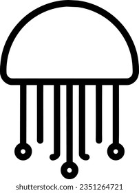 vector illustration of jelly fish cartoon