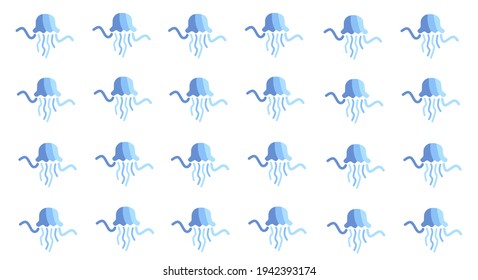 vector illustration of jellyfish background pattern.  vector eps 10