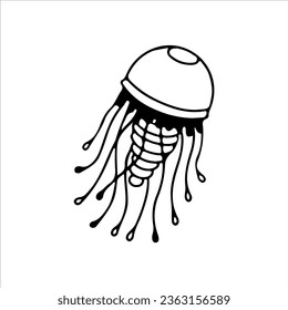 vector illustration of jellyfish concept
