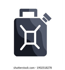 vector illustration of a jerry can icon.  illustration for fuel, fuel storage.  flat minimalist design eps 10