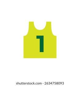 Ilustración vectorial de un icono de jersey sobre un fondo blanco