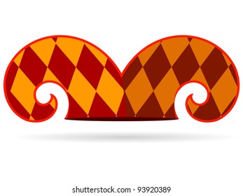 Vector illustration of a jester hat