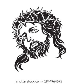 Vector illustration of Jesus Christ, God and bible