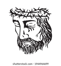 Vector illustration of Jesus Christ, God and bible