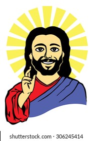 vector illustration Jesus who was teaching