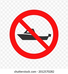 Icono prohibido en color oscuro y fondo transparente (png) en la ilustración vectorial de los botes a reacción