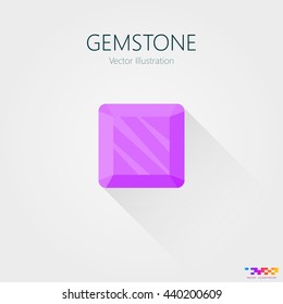 Vector illustration of jewel icon. Flat gemstone