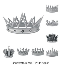 Vector illustration of jewel and vip symbol. Collection of jewel and nobility stock symbol for web.