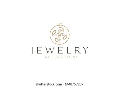 Vector Illustration Jewellery Logo Design Isolated Stock Vector 