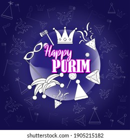 vector illustration for Jewish festival Purim