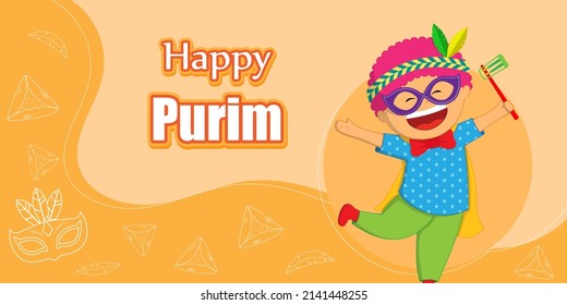 vector illustration for Jewish festival Purim