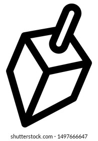 Vector Illustration of the Jewish Hanukkah Dreidel Icon