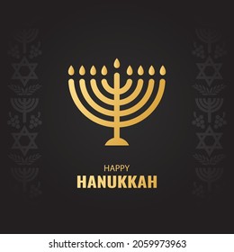 Vector illustration of Jewish holiday Hanukkah 

