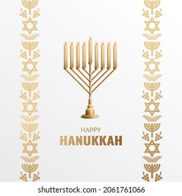 Vector illustration of Jewish holiday Hanukkah 
