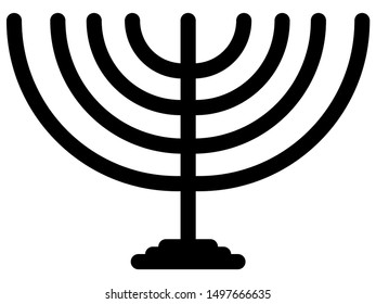 Vector Illustration of Jewish Menorah Icon