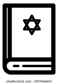 Vector Illustration of Jewish Torah Icon