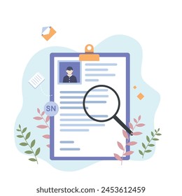 Vector illustration of a job candidate's summary