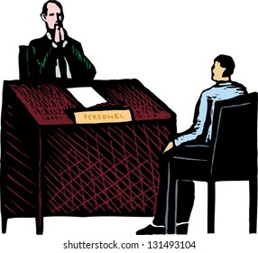 Vector Illustration Job Interview Stock Vector (Royalty Free) 131493104 ...