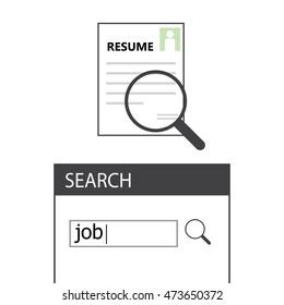 vector illustration of job search