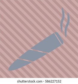 Vektorgrafik von Joint (zigarette) Vektorsymbol auf Grau

