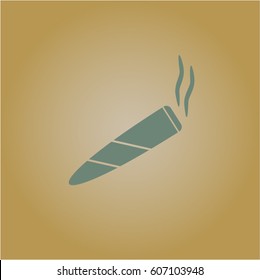 Vector illustration of Joint (cigarette) icon or symbol
