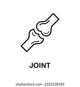 Vector illustration of joint flat icon on white background.Human bones anatomy and medical icon