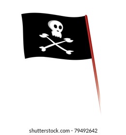 Vector illustration of Jolly Roger flag