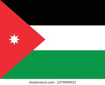  vector illustration of jordan flag
