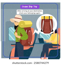 Vector Illustration of journey by ship