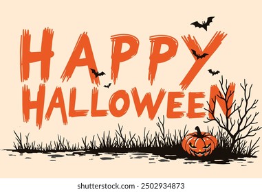 Vector Illustration of a Joyful Halloween Cheer