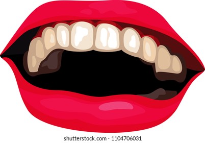 Vector illustration of joyful Smile