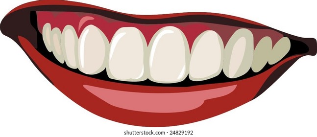 Vector illustration of  joyful Smile