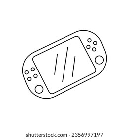 Vector illustration of joystick, gamepad for video games. Isolated, on a white background.