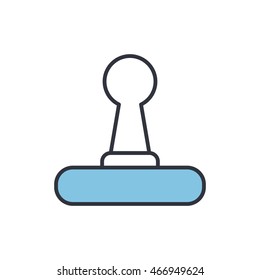 Vector Illustration Of Joystick Icon. Mono Color Image In Modern Thin Line Design. Eps10 Format Sign For Web Graphics. Isolated On White Background.