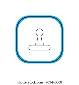 Vector Illustration Of Joystick Outline. Beautiful Notebook Element Also Can Be Used As Game Controller Element.