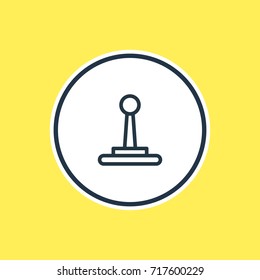 Vector Illustration Of Joystick Outline. Beautiful Entertainment Element Also Can Be Used As Game Controller Element.