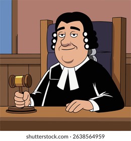 vector illustration of a judge