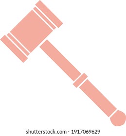 Vector illustration of judicial hammer