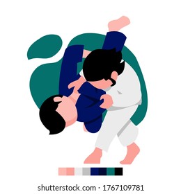 Vector illustration for judo martial arts