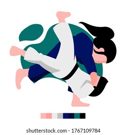 Vector illustration for judo martial arts