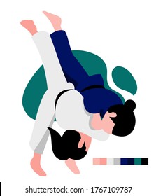 Vector illustration for judo martial arts