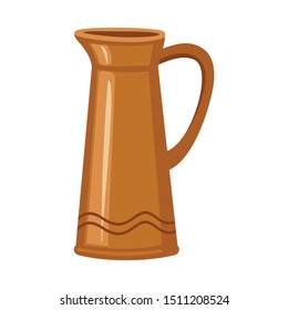 Vector illustration of jug and clay icon. Web element of jug and pot vector icon for stock.