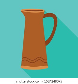 Vector illustration of jug and clay icon. Graphic of jug and pot stock vector illustration.