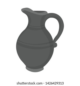 Vector illustration of jug and clay logo. Set of jug and alcohol vector icon for stock.
