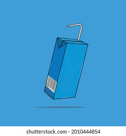 Ilustración vectorial de una caja de jugo