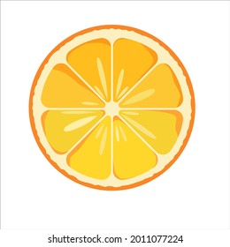 Vektorgrafik einer saftig orangefarbenen Scheibe